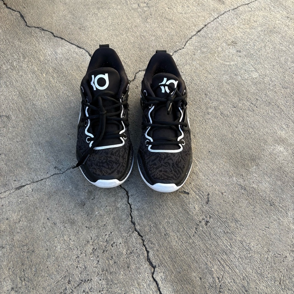 Black and White KD Athletic Shoes